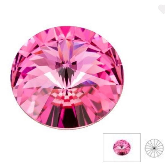 Handmade Swarovski Crystal “Crystal Rose Rivoli” - Picture 2 of 8